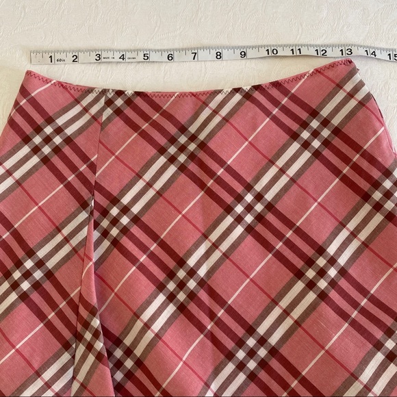 Burberry pink multi color check skirt - Picture 7 of 9
